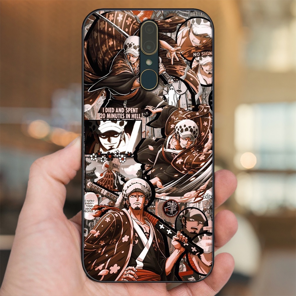 Ốp lưng Oppo F11 viền đen in hình Law One Piece