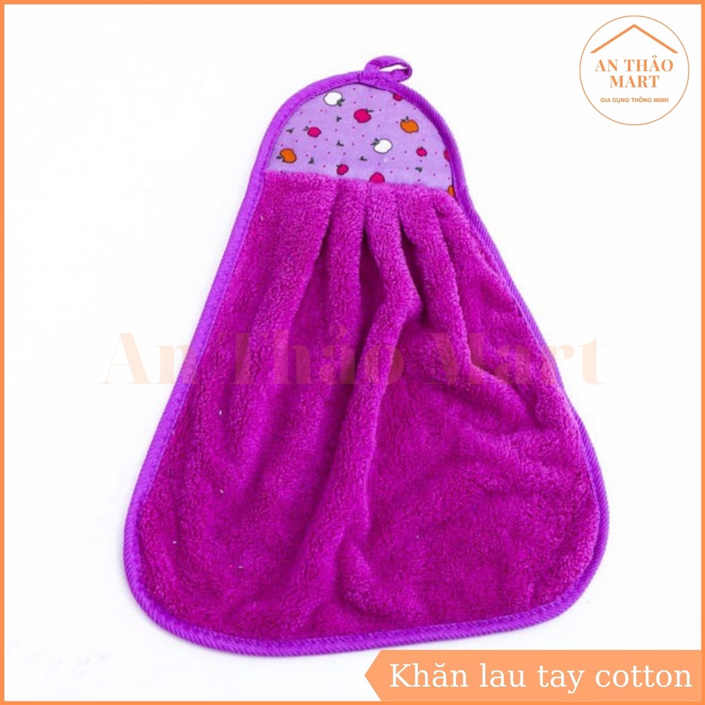 Khăn Lau Tay Cotton Nhà Bếp Có Móc Treo Tường Thấm Hút Tốt