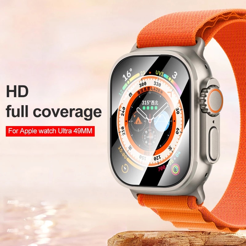 Kính Cường Lực 3D 49mm Bảo Vệ Toàn Màn Hình Cho Apple Watch Ultra