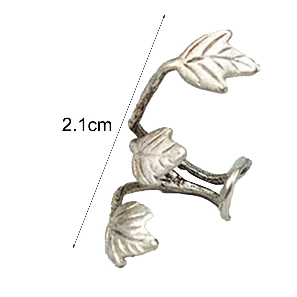 Khuyên vành tai tạo hình chiếc lá đơn giản phong cách vintage thời trang cho nữ