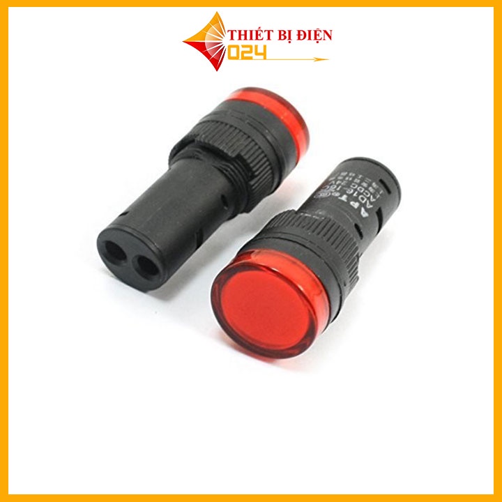 Đèn led báo pha AD16-16C phi 16mm điện áp 12V, 24V gắn tủ điện