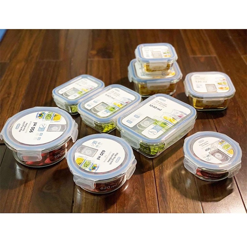 Hộp Thuỷ Tinh Đựng Thực Phẩm tròn INOCHI Trong Ngăn Đá Tủ Lạnh, Bảo Quản Thực Phẩm Tươi TTCN | BigBuy360 - bigbuy360.vn