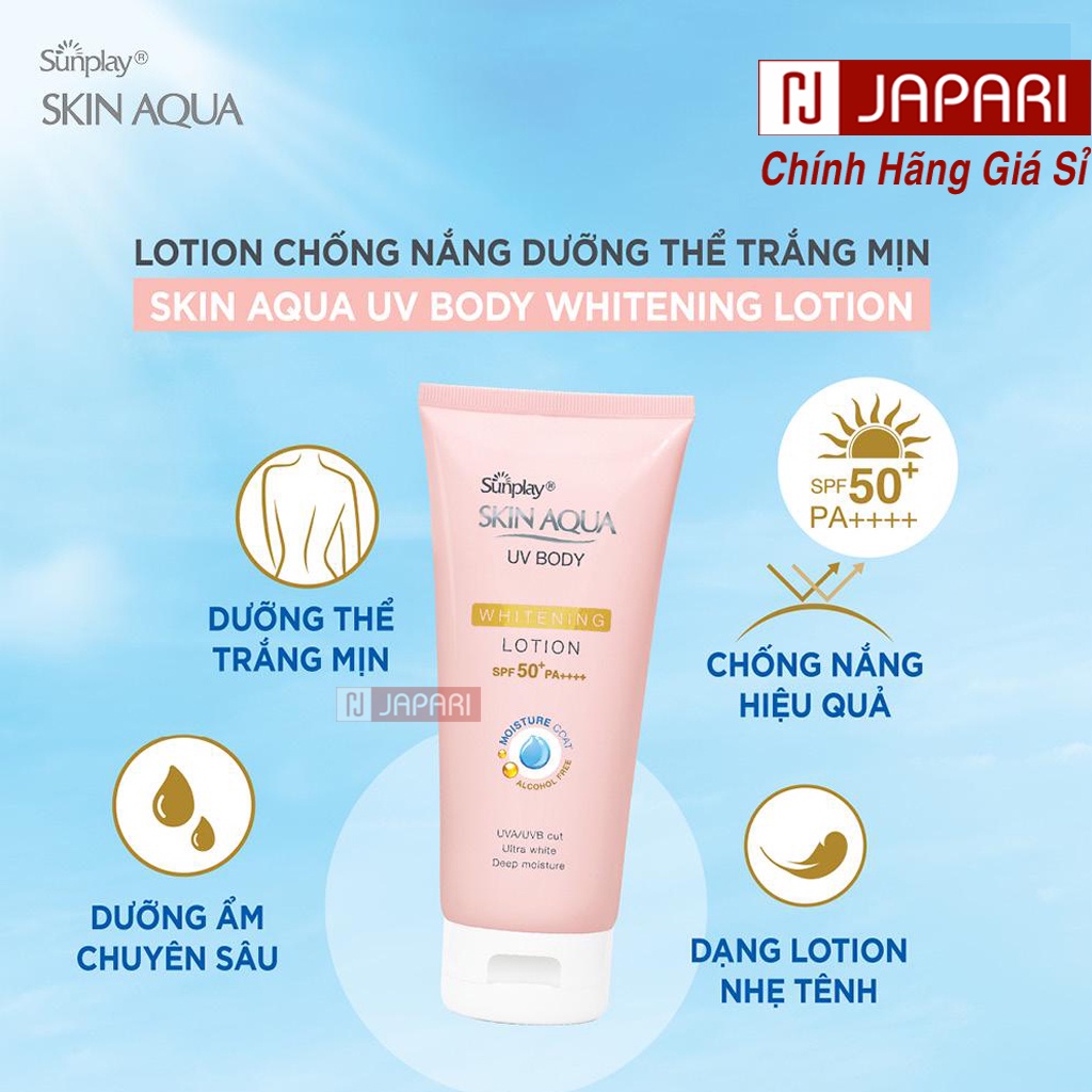 Kem Chống Nắng Body Skin Aqua CHÍNH HÃNG - KCN Sunplay Skinaqua Dạng Sữa Lotion Dưỡng Thể Chống Nắng Toàn Thân - JAPARI
