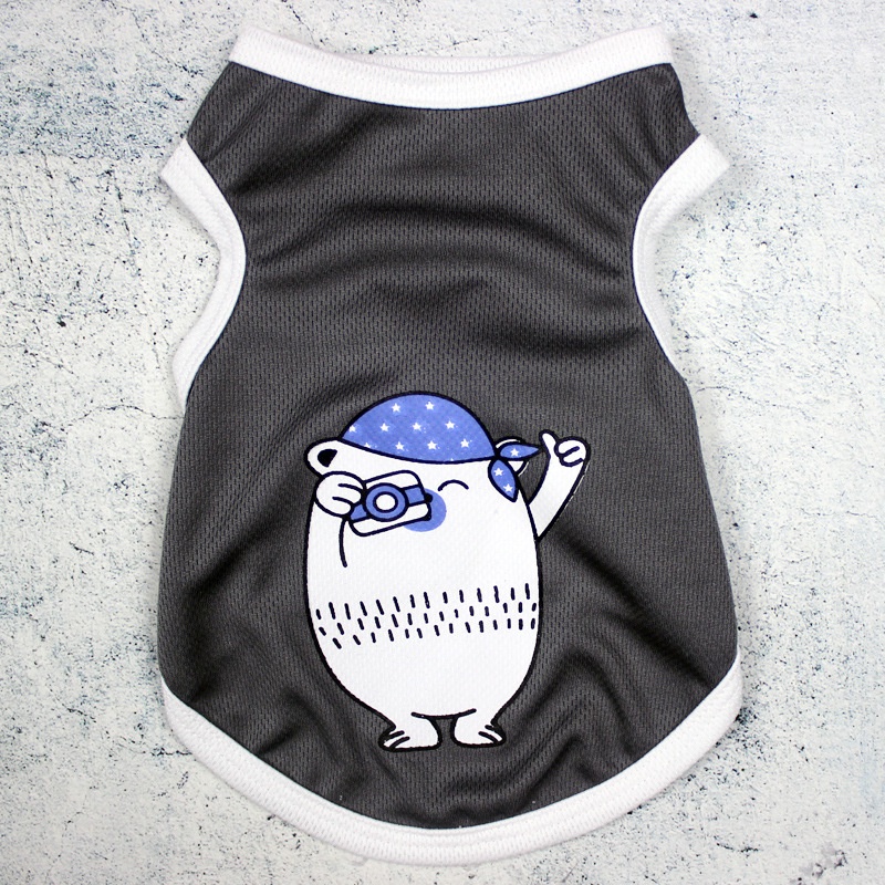 Áo thoáng khí dành cho thú cưng cún mèo kích thước nhỏ trung bình phong cách mới mùa hè