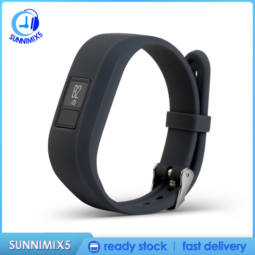 Set 2 Dây Đeo Cổ Tay Khóa Kim Loại Thay Thế Cho Garmin Vivofit 3