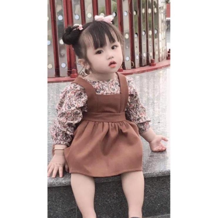 Váy yếm rời kèm áo cho bé gái từ 6 đến 32kg, đầm công chúa tiểu thư thiết kế - HaotamKids .