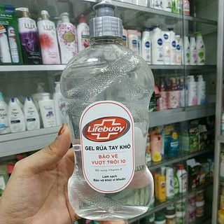 GEL RỬA TAY KHÔ"LIFEBUOY"500ml _SẠCH KHUẨN 99,9%