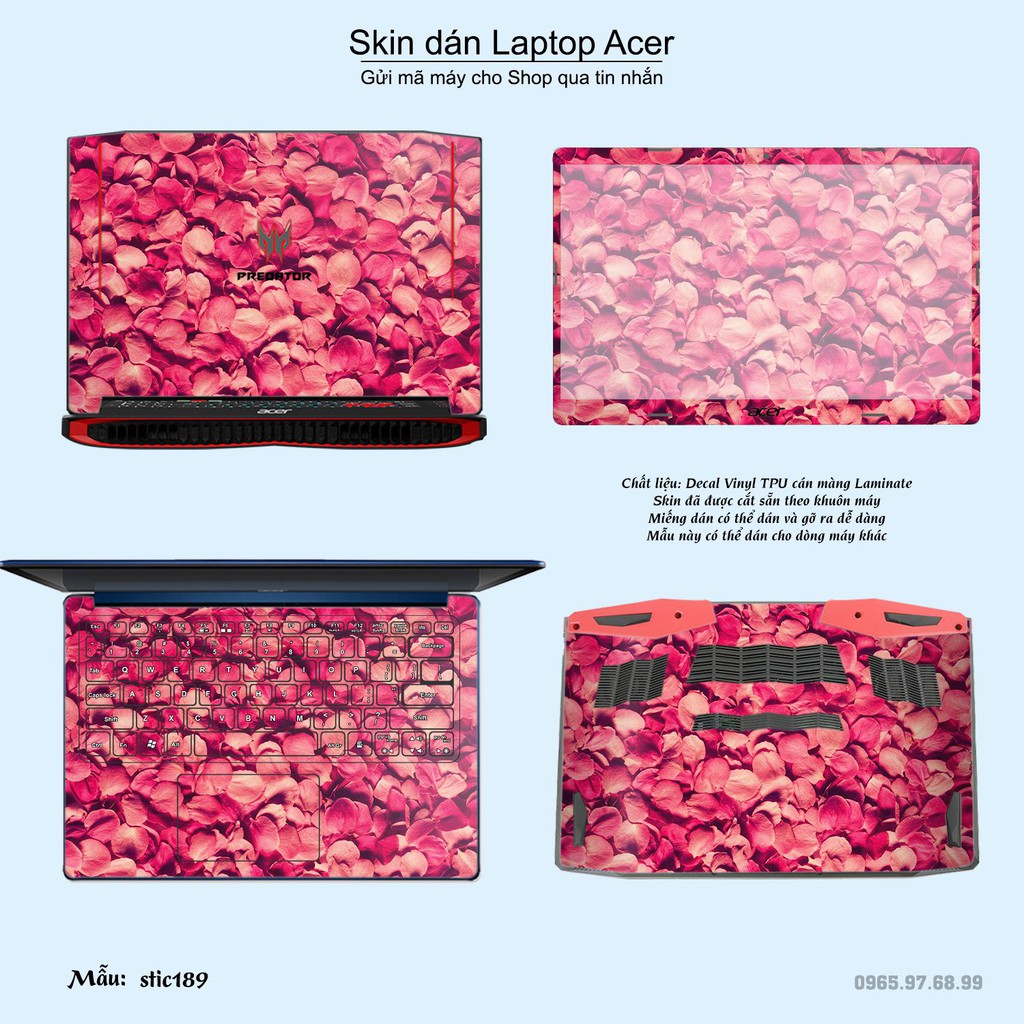 Skin dán Laptop Acer in hình Hoa văn sticker _nhiều mẫu 31 (inbox mã máy cho Shop)