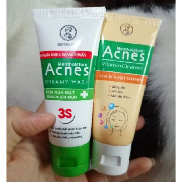 2 loại-Kem rửa mặt Acnes 25g