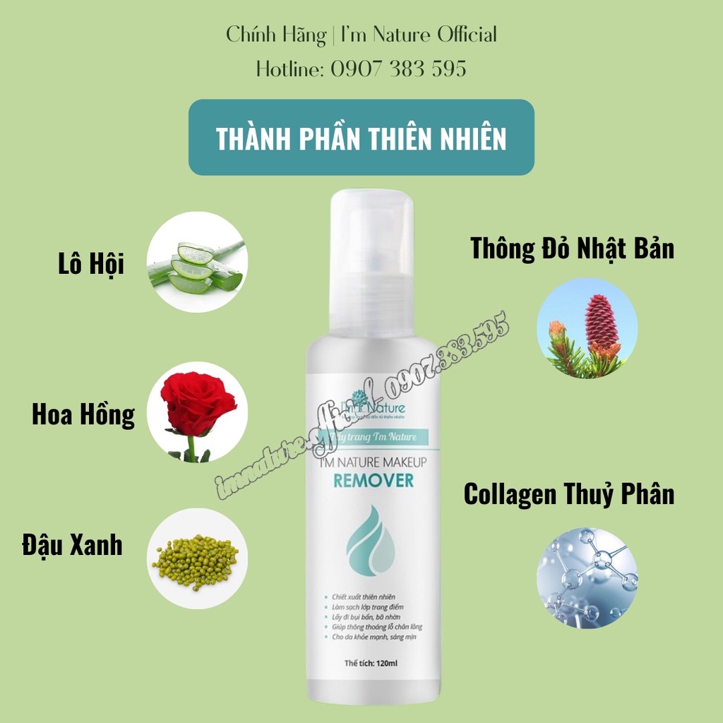 Nước Tẩy Trang I'm Nature Makeup Remover 120ml