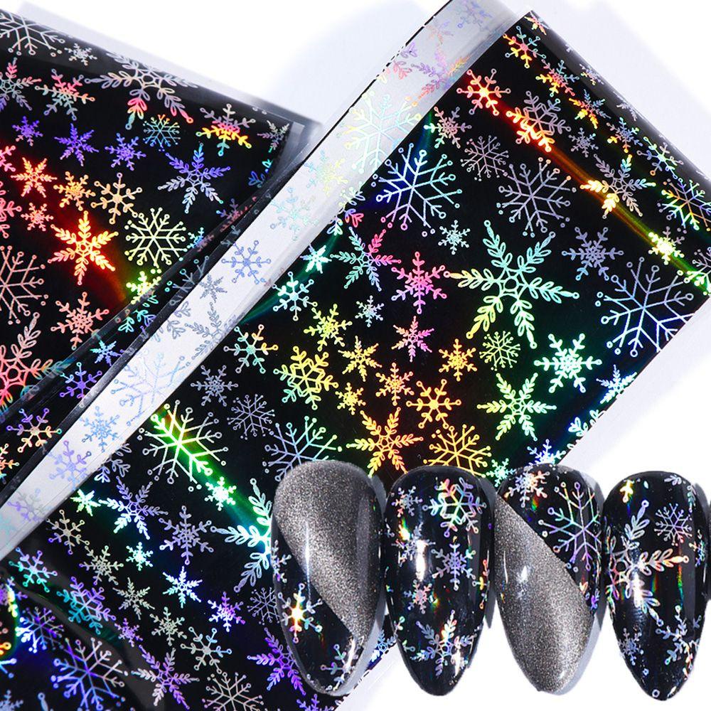 MELODG Sticker Dán Móng Hoạ Tiết Bông Tuyết