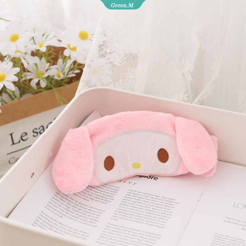 Miếng Bịt Mắt Nhồi Bông Sanrio My Melody Cinnamoroll Kuromi Có Thể Đeo Kính Che Mắt Kiêm Túi Đựng Đá Bảo Vệ Mắt Ngọt Ngào Thích Hợp Làm Quà Tặng Du Lịch Cho Trẻ Em