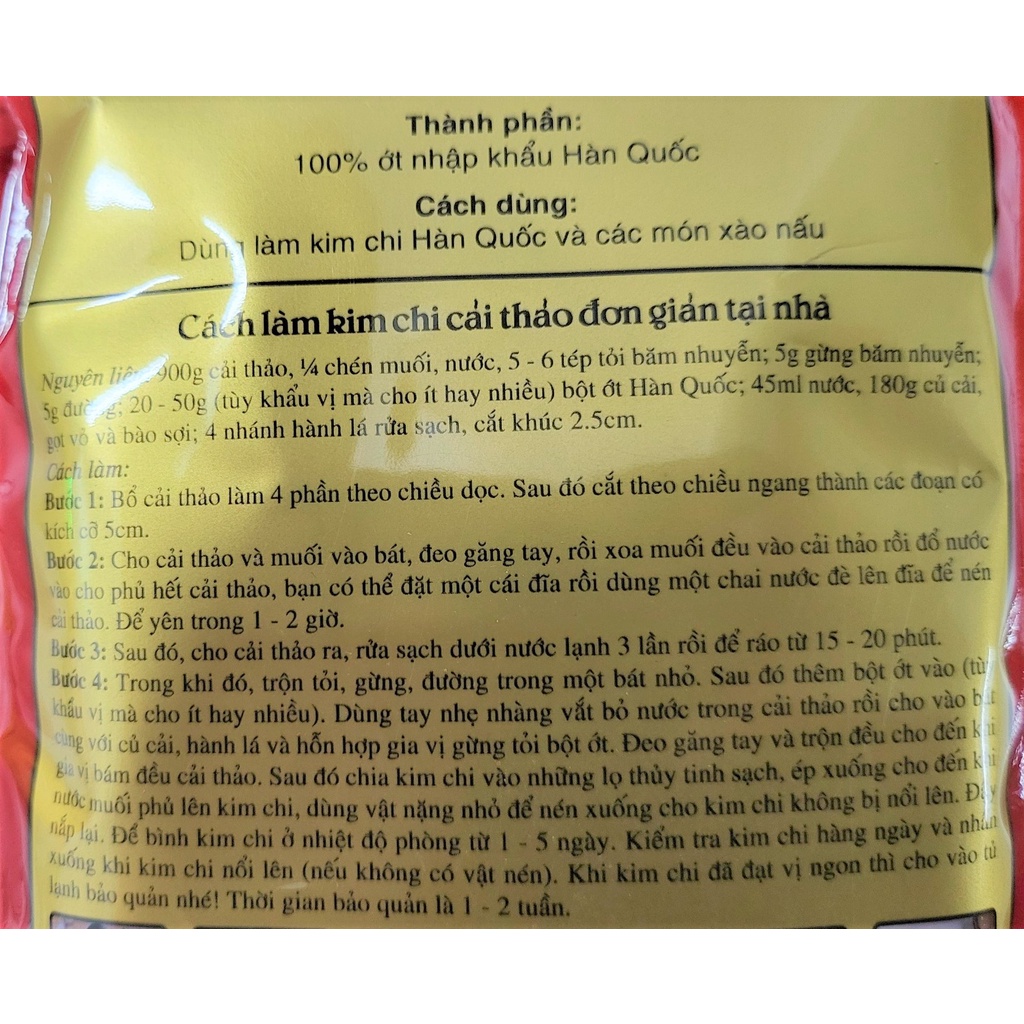 [Túi 100g] BỘT ỚT KIM CHI HÀN QUỐC [Korea] DAEJOO Red Pepper Powder