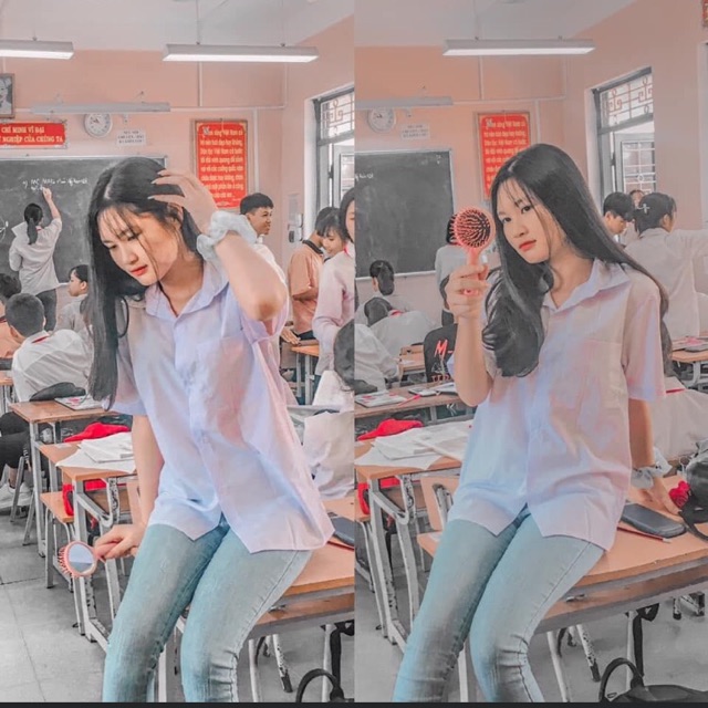 Sơmi trắng tay ngắn