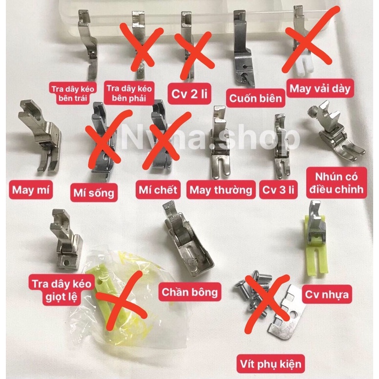 BỘ 11 CHÂN VỊT CƠ BẢN MÁY CÔNG NGHIỆP 1 KIM