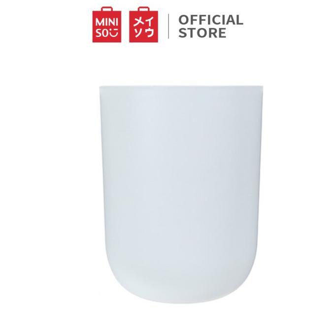 Miniso Thùng Rác Mini Để Bàn Bằng Nhựa Màu Xám