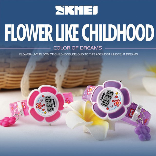 Đồng Hồ Đeo Tay Skmei 1144 Họa Tiết Hoa Xinh Xắn Cho Bé | BigBuy360 - bigbuy360.vn