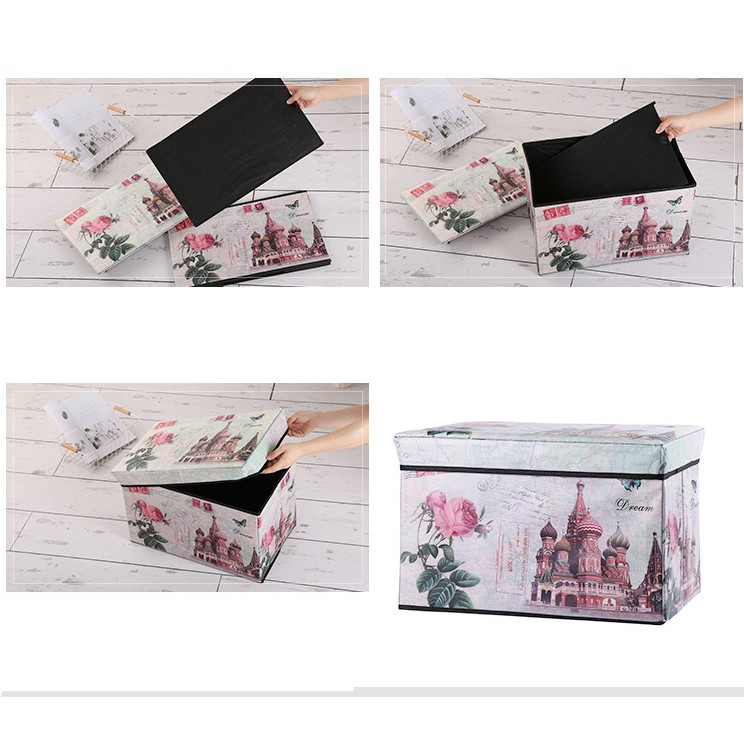 Ghế hộp dài mẫu vintage 48x30x30cm | BigBuy360 - bigbuy360.vn