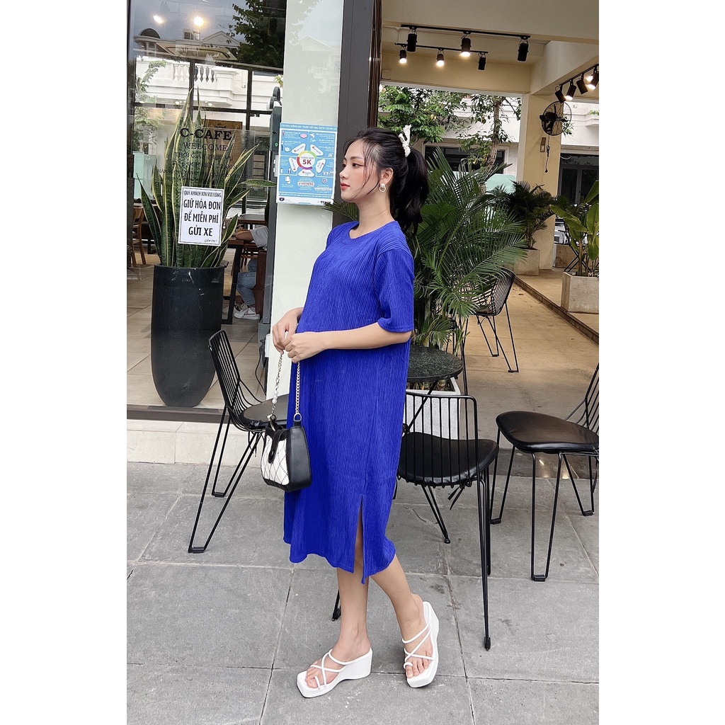 Đầm bầu suông xuống phố xinh xắn