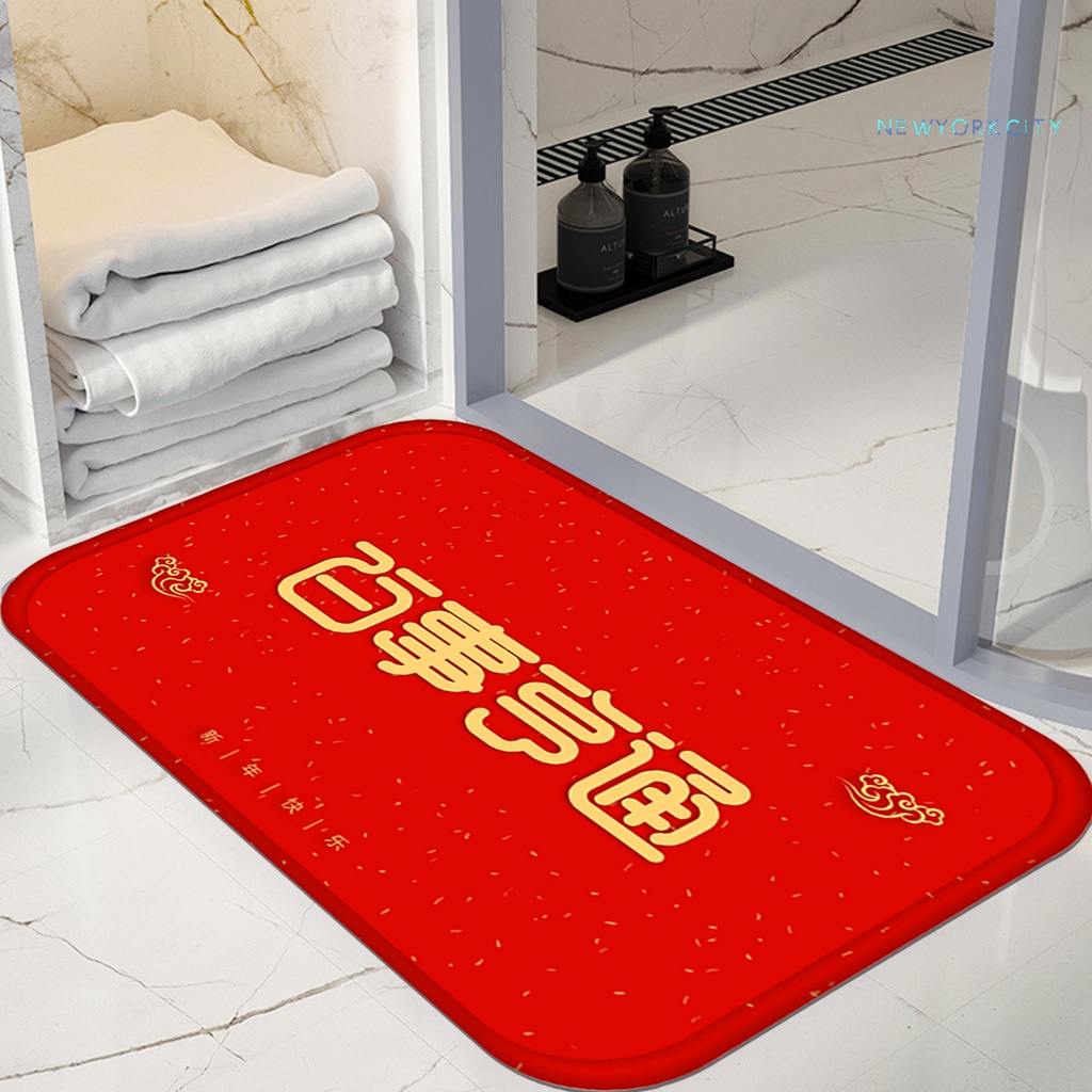 Ny- Thảm Lót Sàn Nhà Họa Tiết Nhân Vật Trung Quốc Viền Mịn Tiện Dụng Dùng Trong Nhà