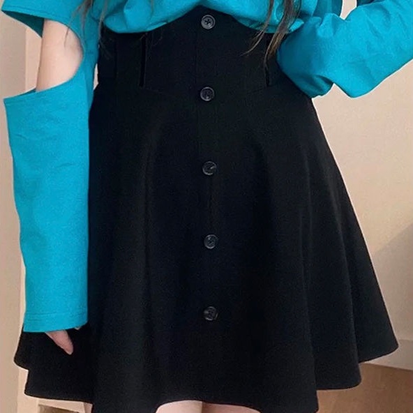 Chân váy COZOKC lưng cao thời trang mùa thu dành cho nữ