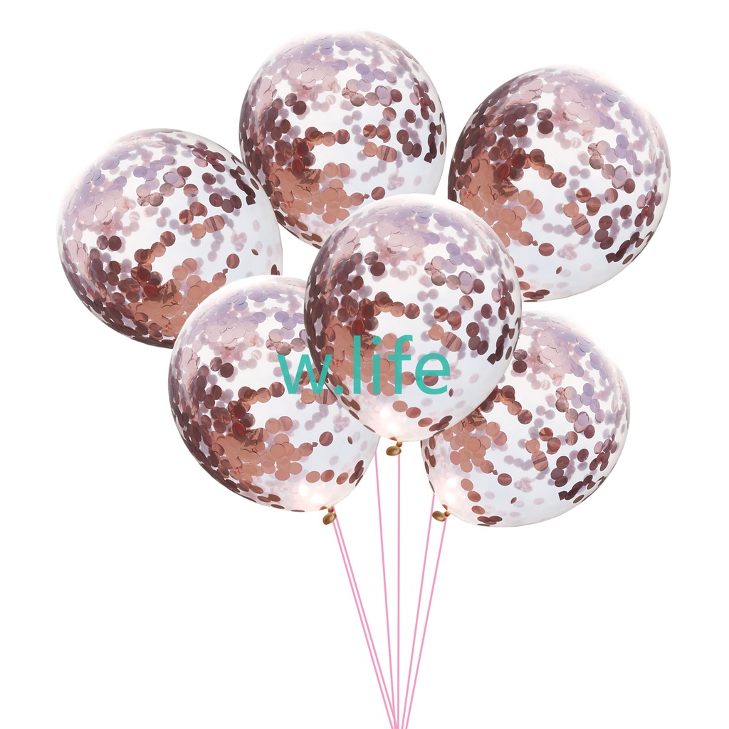 Bong Bóng Trong Suốt 12 Inch Trang Trí Hoa Giấy Đẹp Mắt