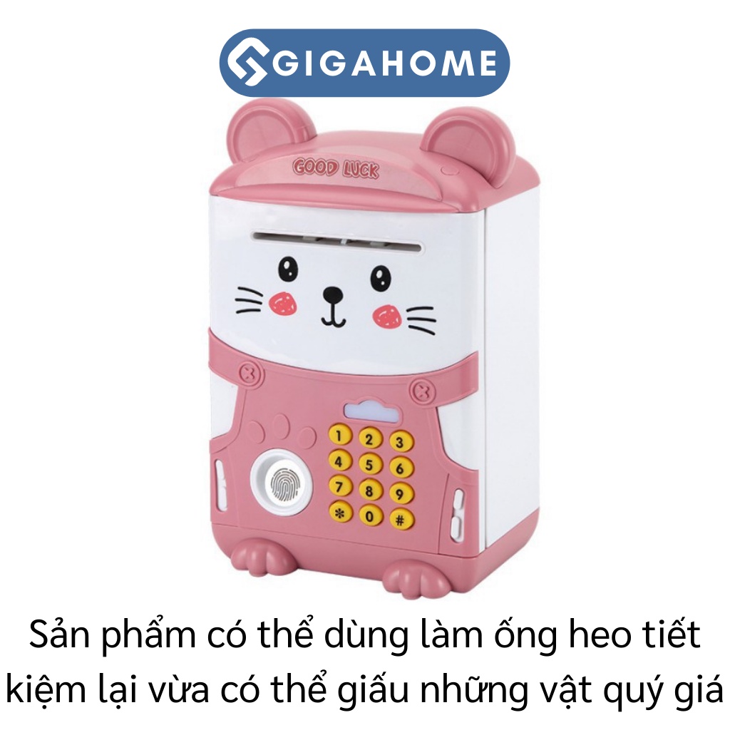 Két Sắt Mini Cho Bé GIGAHOME Vân Tay Thông Minh, Hình Mèo Đáng Yêu 9660