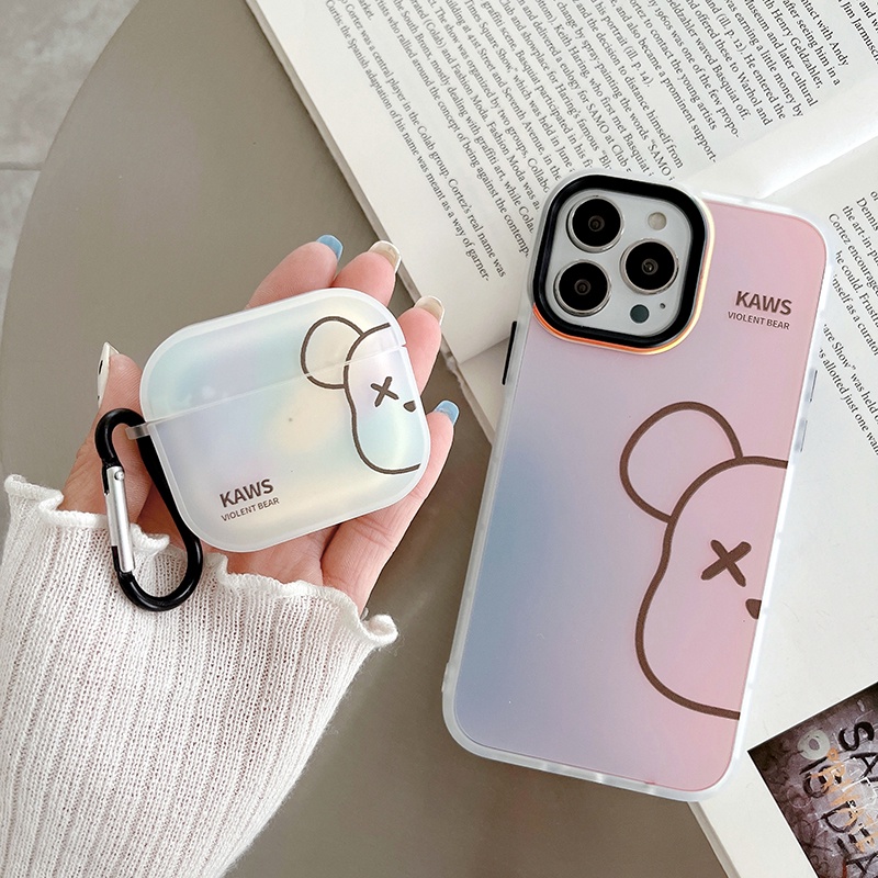 Vỏ Bảo Vệ Hộp Sạc Tai Nghe Bluetooth AirPods 1 / 2 / Pro / 3 Hình Gấu Violent Chất Lượng Cao