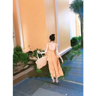 ĐẦM MAXI BUỘC NƠ LƯNG