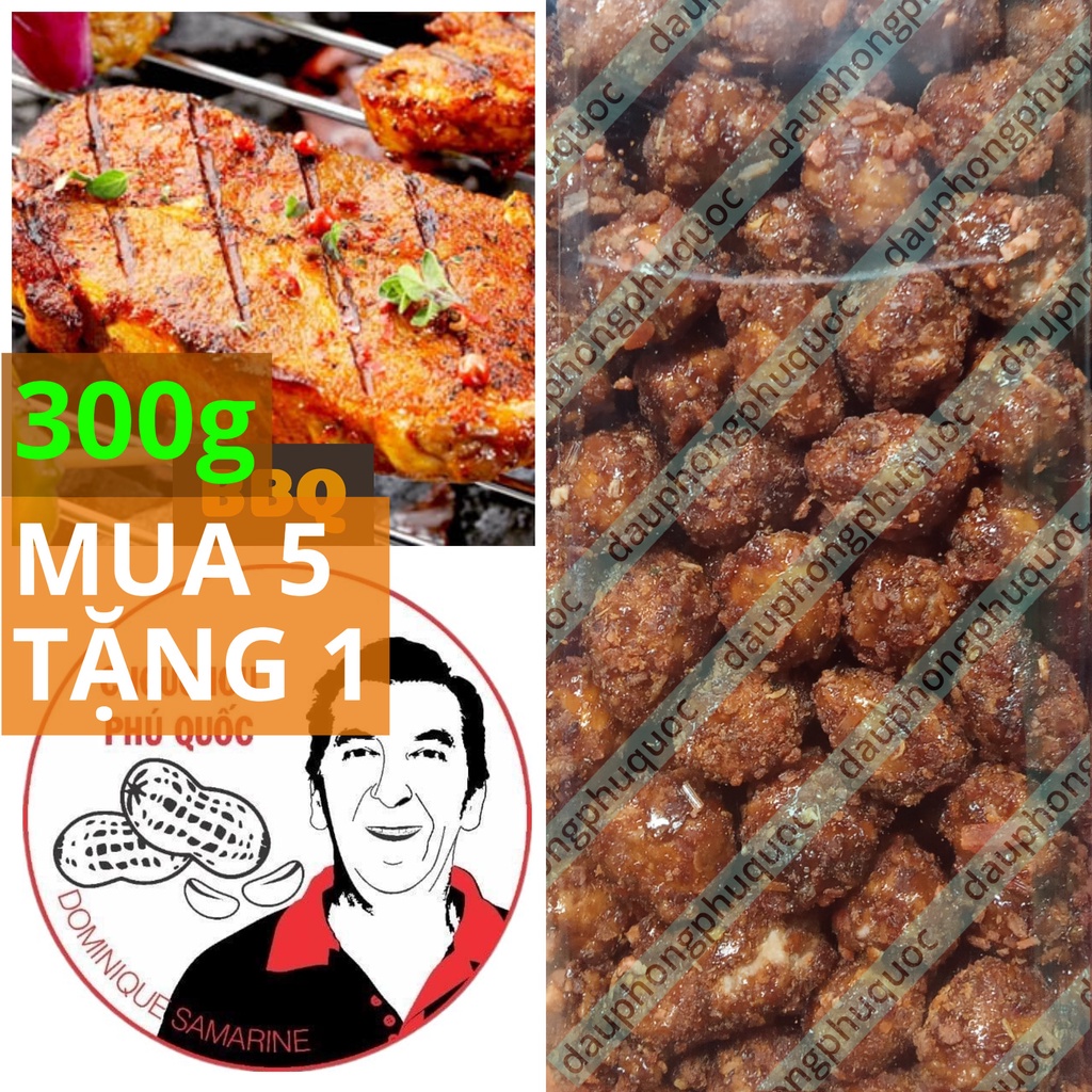 Đậu phộng vị thịt nướng BBQ CHOUCHOU PHÚ QUỐC ÔNG TÂY - hũ 300g