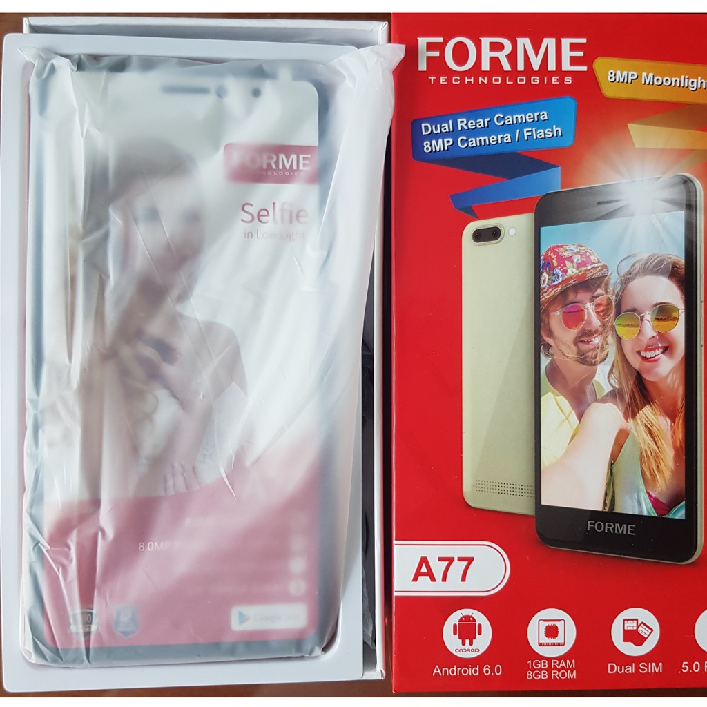 Điện thoại thông minh 2 sim 2 sóng forme a77, cảm ứng 5 inch thông minh - phần mềm android 6.0 - pin 2200 mAh - mới 100% | BigBuy360 - bigbuy360.vn