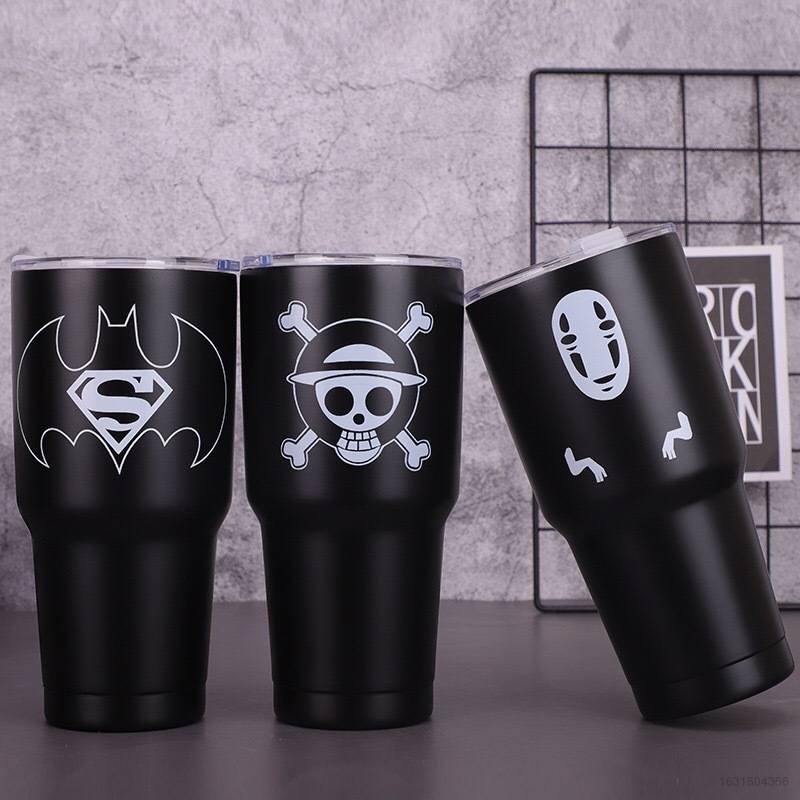 Ly nước giữ nhiệt bằng thép không gỉ 304 in hình nhân vật Anime One Piece