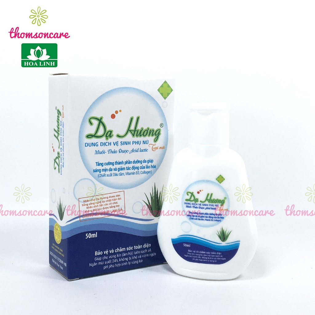Dạ hương - Chai 50ml dung dịch vệ sinh phụ nữ của Hoa Linh, nước rửa phụ khoa, vùng kín ddvs