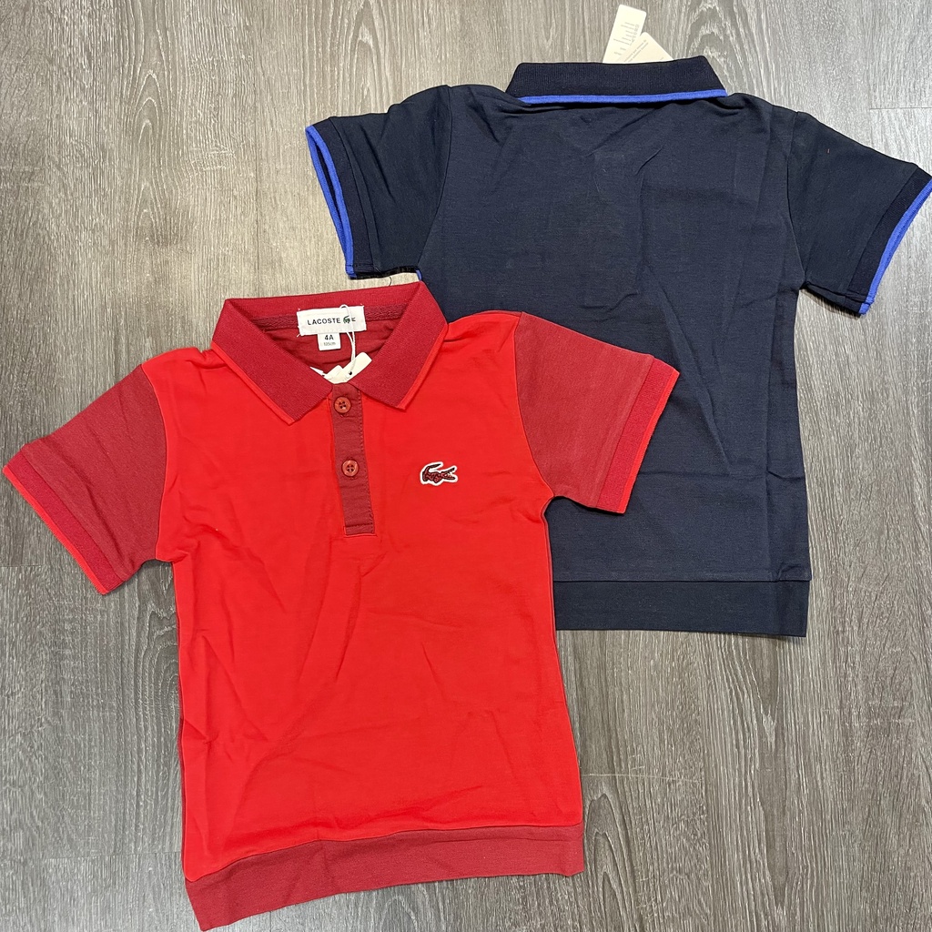 Áo cộc tay bé trai - Áo polo Lacoste chất cotton cho bé trai size 100-150