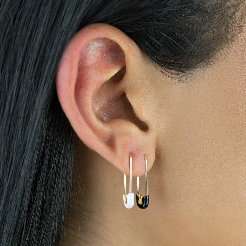 Khuyên Tai Hình Kẹp Giấy Tráng Men Màu Sắc Kẹo Ngọt Phong Cách Punk Gothic An Toàn Dành Cho Bạn Gái Dự Tiệc