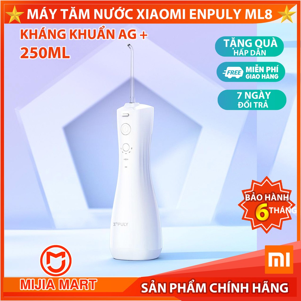Tăm nước Xiaomi Enpuly ML8. Dung tích lớn 250ml. Kháng khuẩn AG+. Pin 2000mah 30 ngày