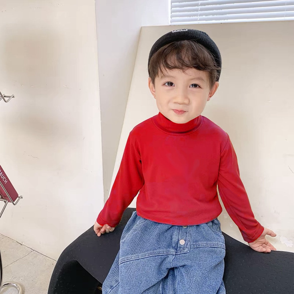 Áo Thun Tay Dài Cổ Lọ Thiết Kế Mới Năng Động Thời Trang
