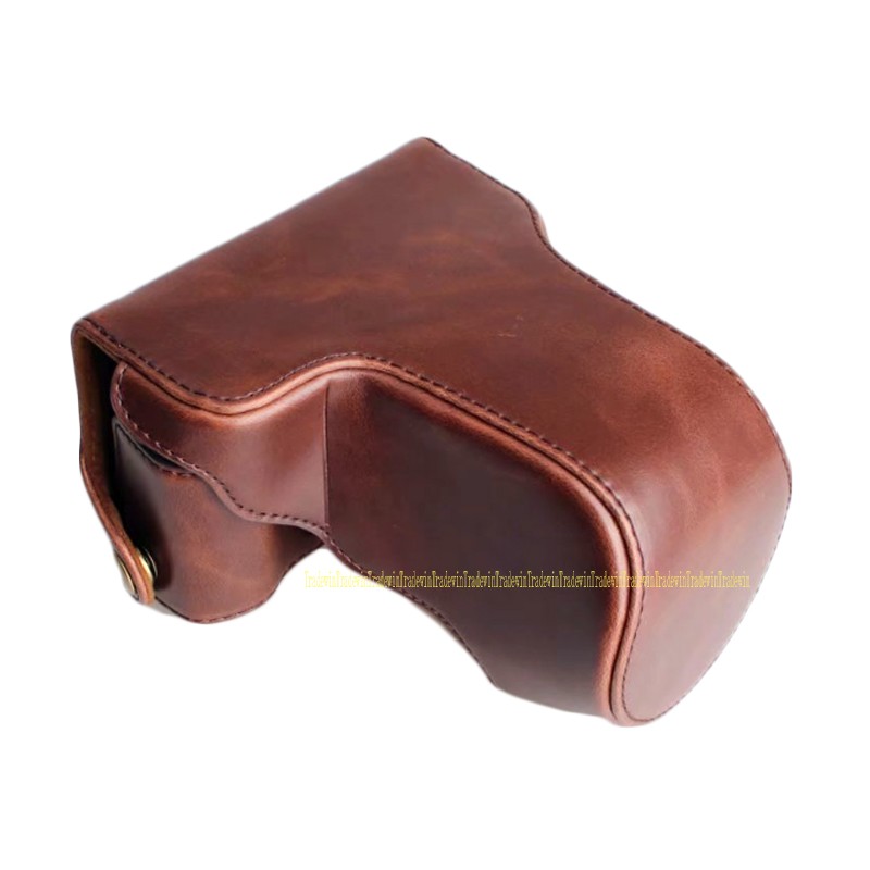 Túi đựng máy ảnh da PU có dây đeo dành cho Fujifilm X-A7 XA7 với ống kính 15-45mm