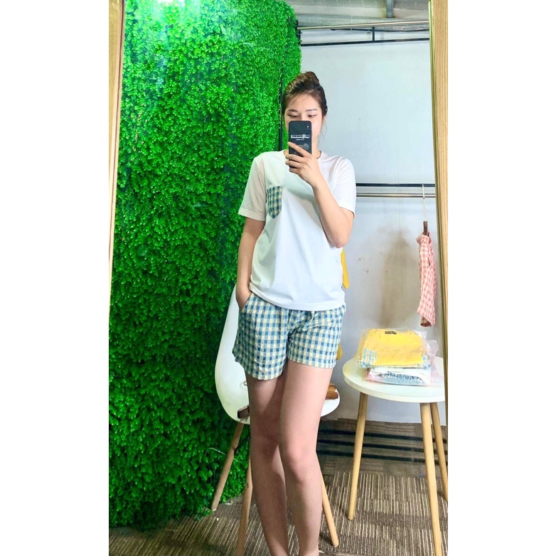 Đồ bộ nữ mặc nhà dễ thương, bộ ngủ Freesize cao cấp tay cộc quần cộc mùa hè chất cotton