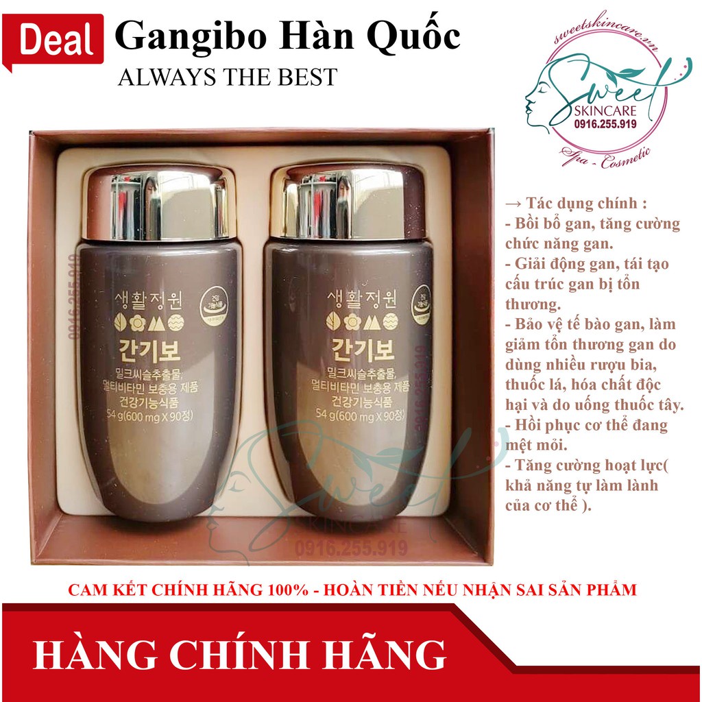 Viên uống thải độc gan làm đẹp da Gangibo của tập đoàn LG Gangibo Ohui