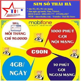SIM MOBI C90N miễn phí 120gb tốc độ cao