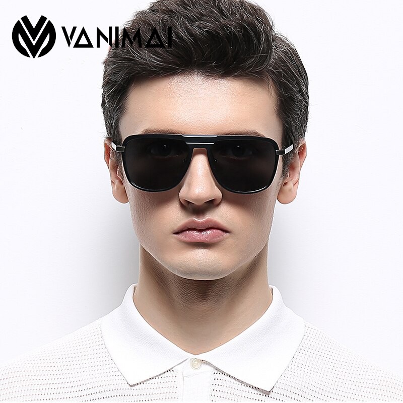Mắt Kính Mát Nam Phân Cực, kính râm UV400, kính thời trang nam cao cấp phong cách Vuông hàng nhập Mỹ Fullbox PK017