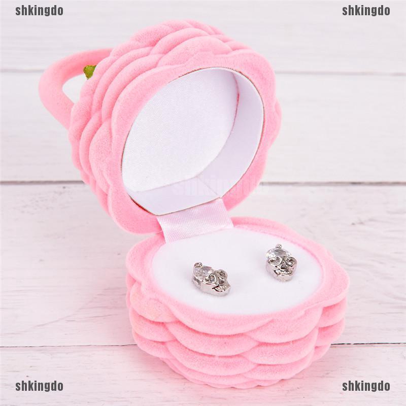 Hộp Nhung Đựng Trang Sức Hình Giỏ Hoa Chất Liệu Nhung