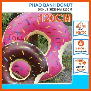Phao bơi người lớn, phao tròn 120cm, phao hình bánh donut