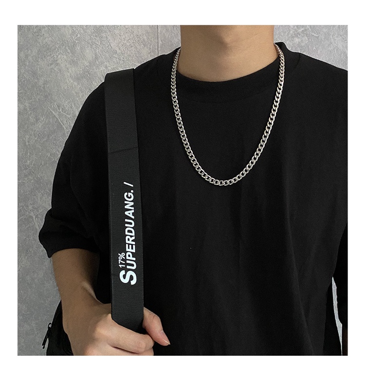 Dây Chuyền Vòng Cổ Nam Nữ Cuban Basic Chuỗi Trơn Bản - Vòng cổ chuỗi trơn Cam Accessories