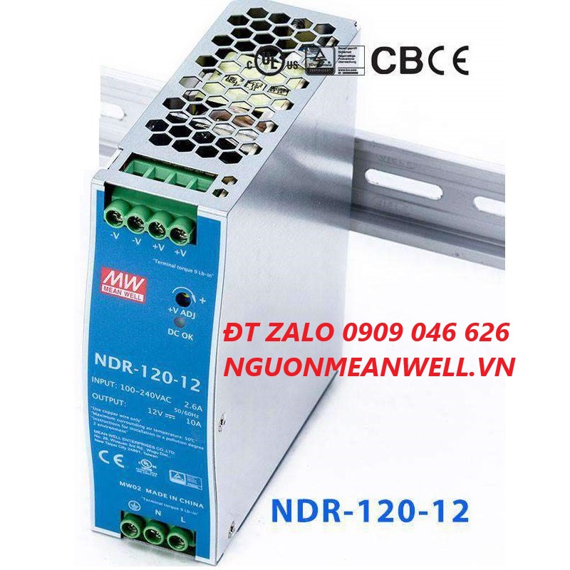 Bộ nguồn Meanwell NDR-120-12