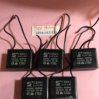 (bộ 5 chiếc)tụ 5uf-450 vac CBB61