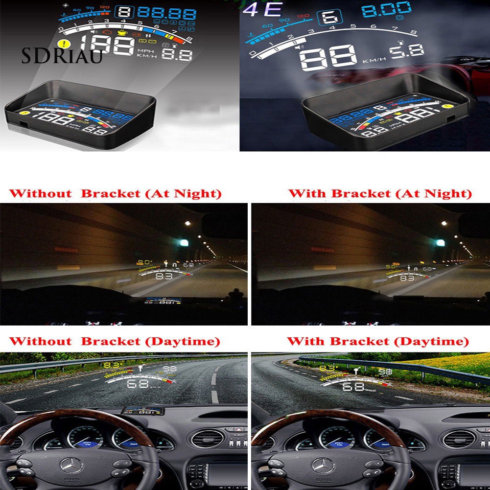 Màn hình HUD hiển thị và cảnh báo tốc độ cho xe hơi OBD2 GPS