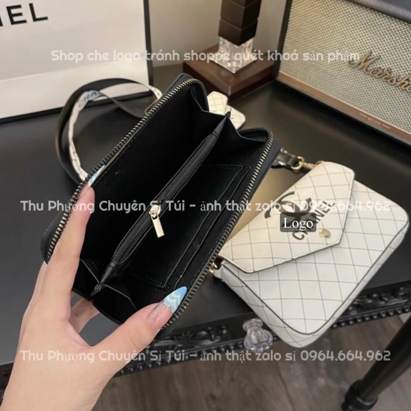 Sét C.N kẻ ô chéo 3 món hàng loại 1, kèm dây đeo chéo bản to (hàng chuẩn ảnh)