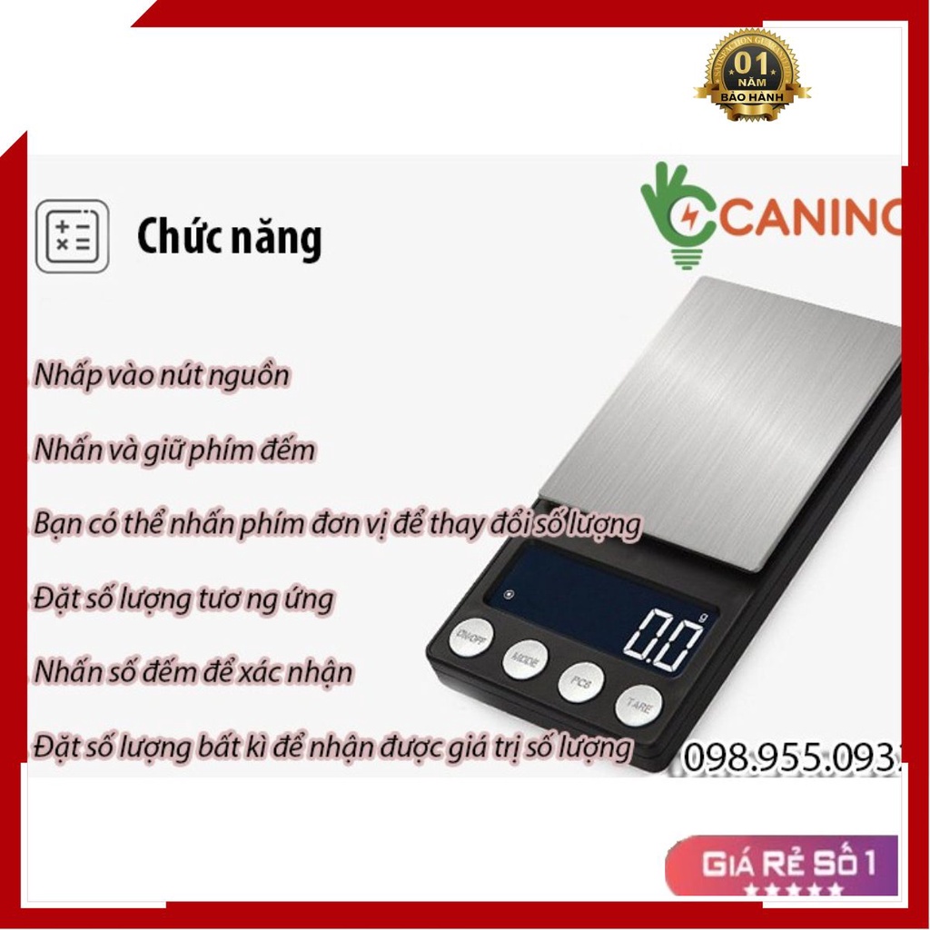 Cân điện tử FREE SHIPCân điện tử mini di động cân trang sức cao cấp Canino